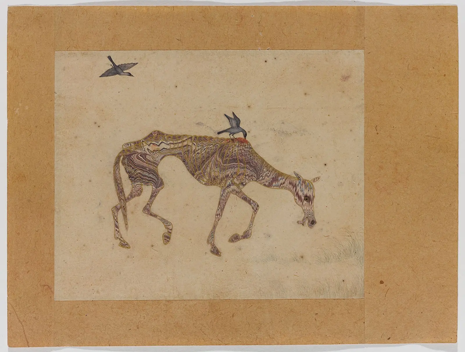 An Emaciated Horse Harassed by Birds by Unknown artist