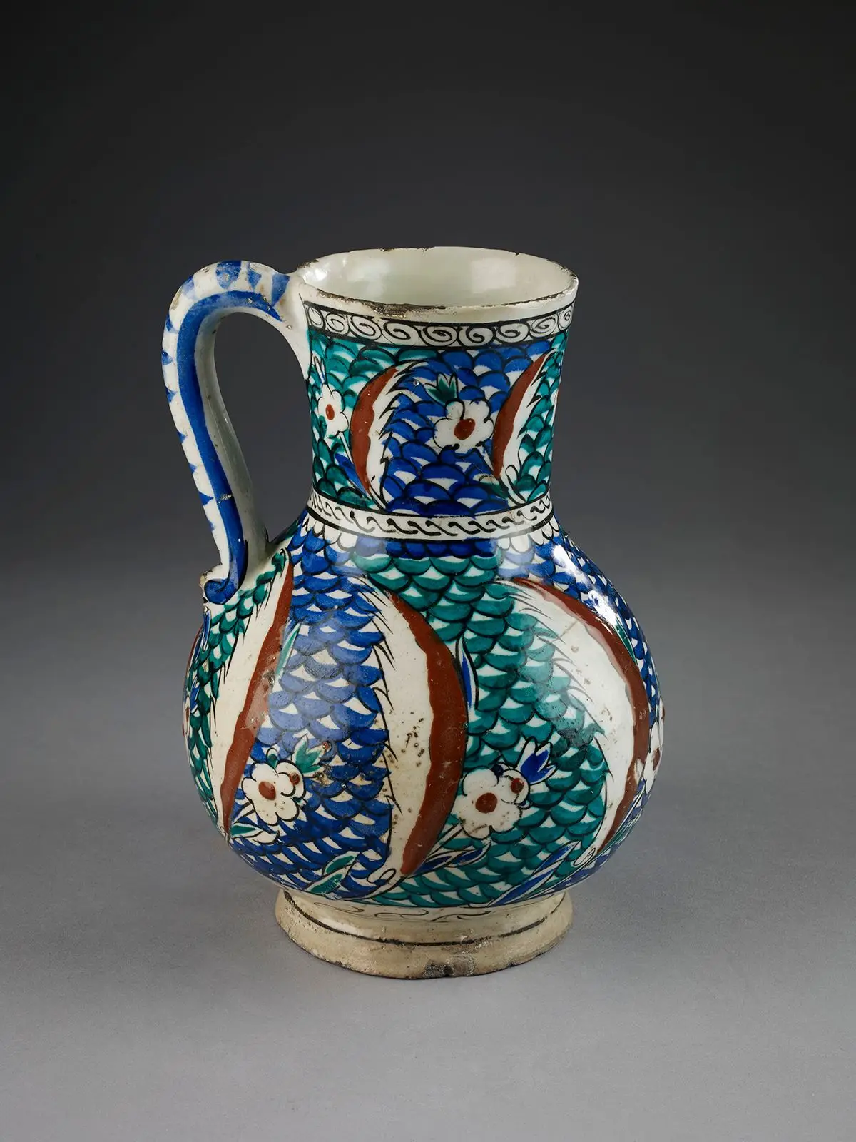 Jug with Pattern of Serrated Leaves and Fish-Scales by Unknown artist