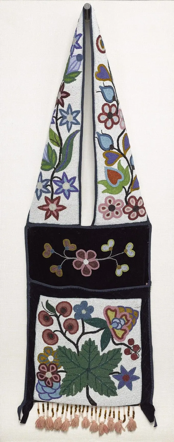 Bandolier Bag, 5 Flowers by Anishinaabe