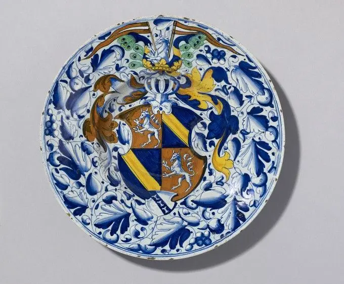 Plate: Coat-of-Arms of Georg Scheurl and Elisabeth Derrer of Nuremberg, Germany by Italian (Venice)