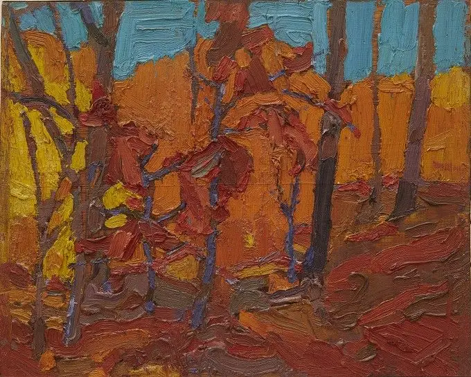 Autumn Woods, Algonquin Park (recto); Untitled (verso) by Tom Thomson