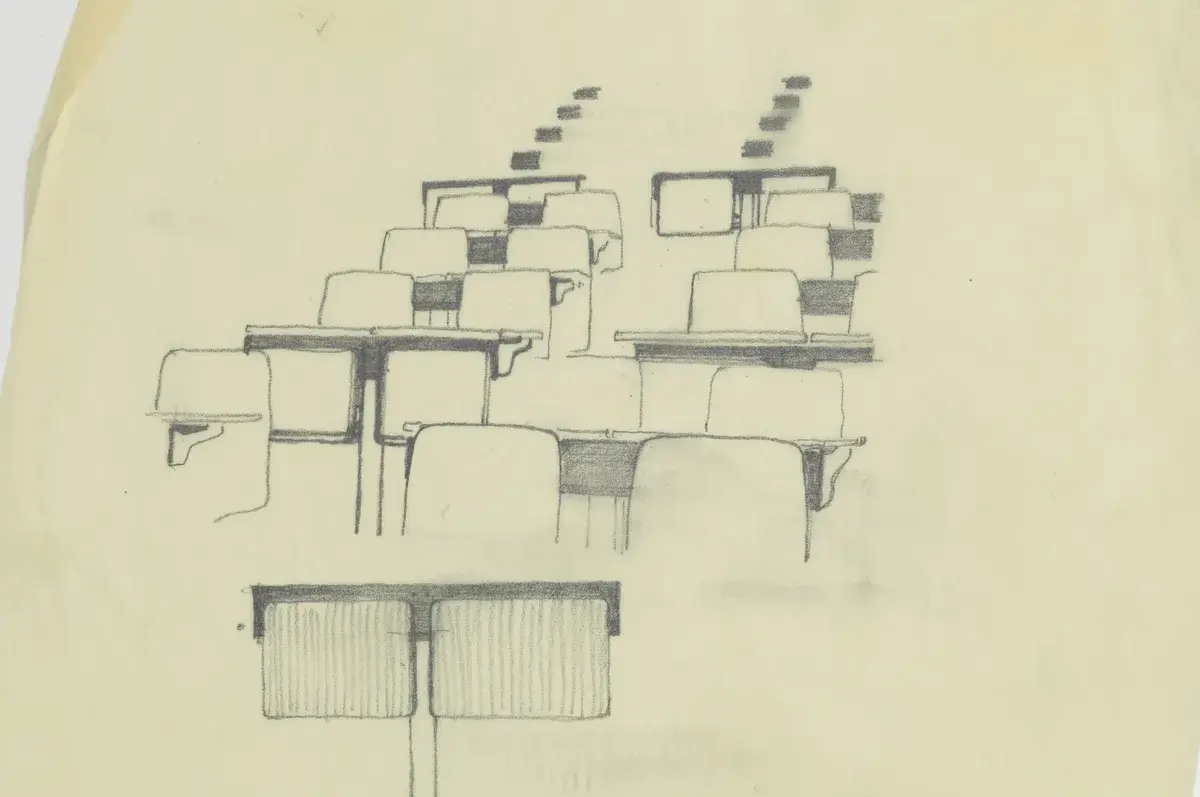Seminar chair for ETH. Sketch of chair. by Leonhard, Thea