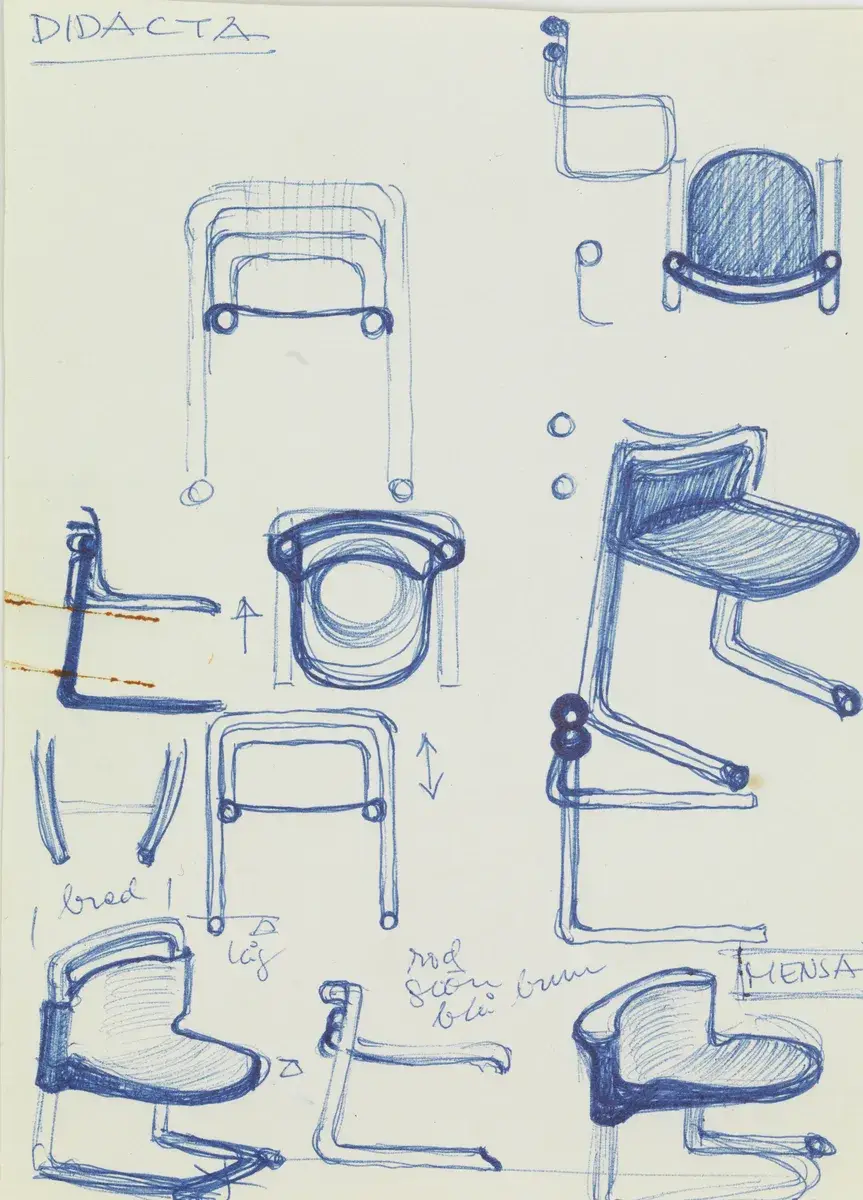 Seminar chair for ETH. Sketch of chair. by Leonhard, Thea