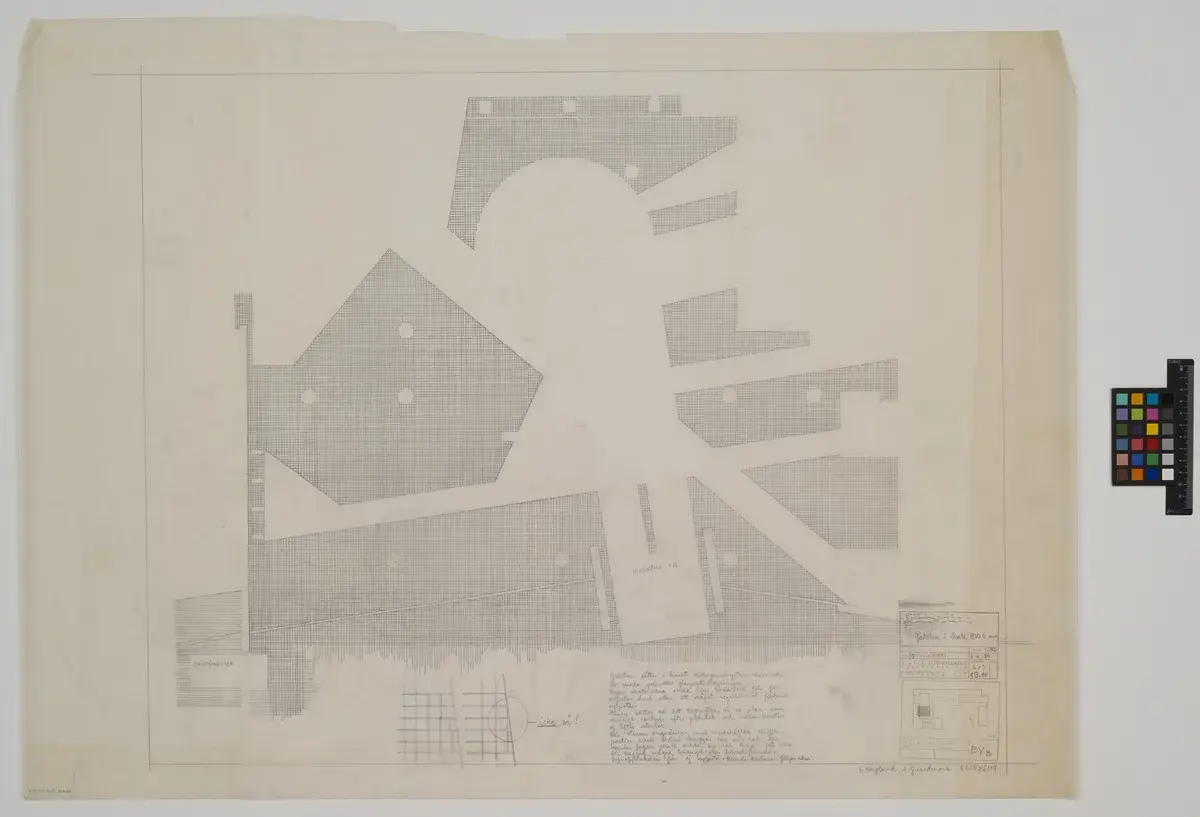 Vocational School. Paving stones in entrance hall. by Geisendorf, Léonie