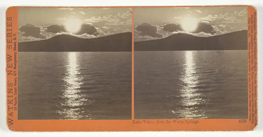 Lake Tahoe, from the Warm Springs, No. 4026 from the series "Watkins' New Series" by Carleton E. Watkins