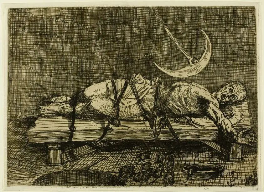 The Pit and the Pendulum, second Plate by Alphonse Legros