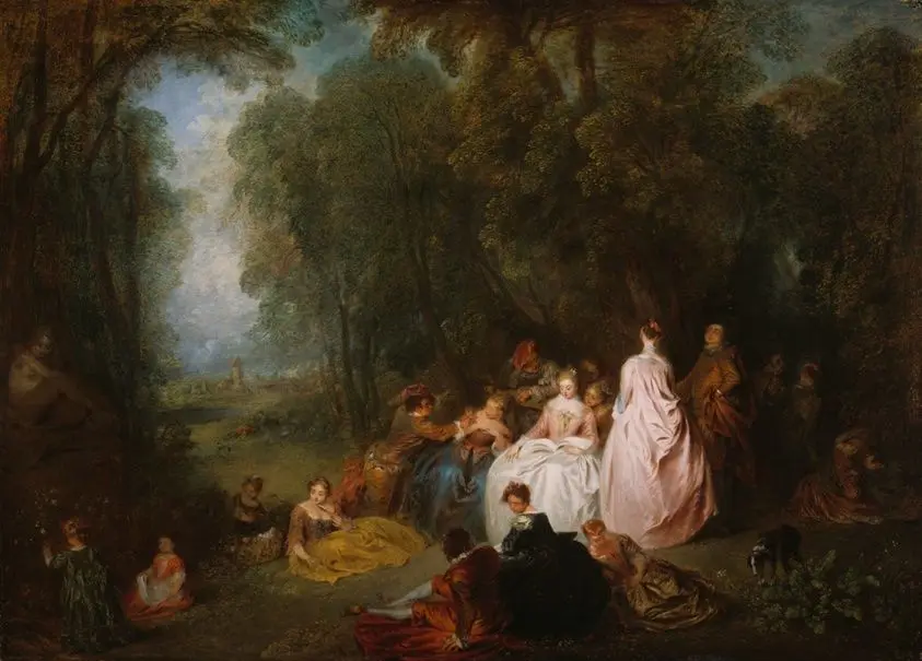 Fête champêtre (Pastoral Gathering) by Jean Antoine Watteau (French, 1684–1721)