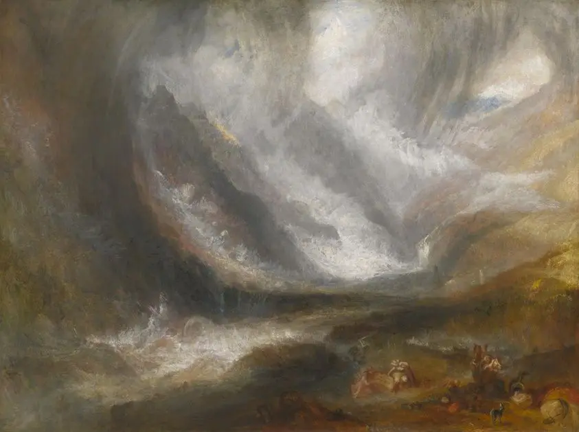 Valley of Aosta: Snowstorm, Avalanche, and Thunderstorm by Joseph Mallord William Turner