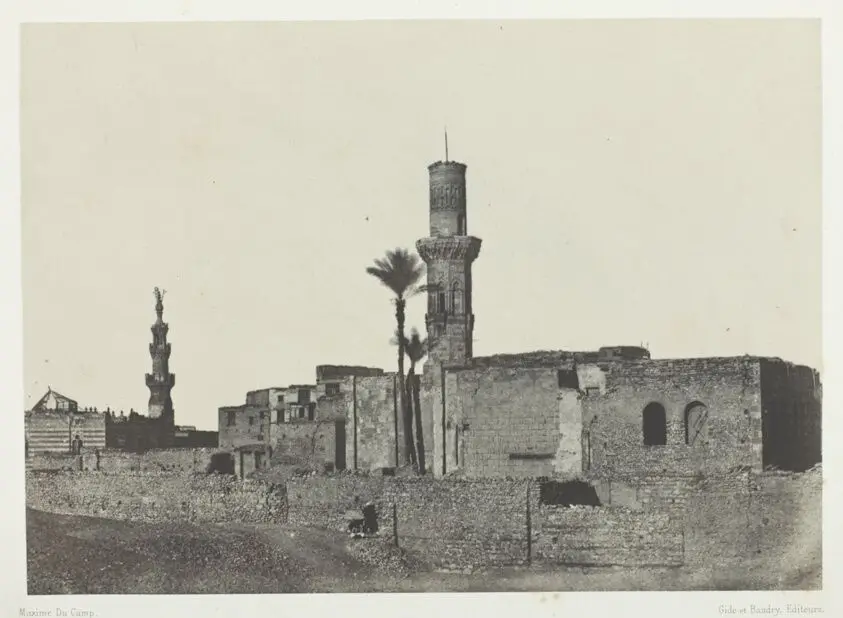 Mosquée près de Bab-el-Saïda, Le Kaire, plate 2 from the album "Egypte, Nubie, Palestine et Syrie," (1852) by Maxime Du Camp
