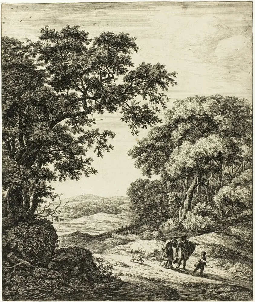 Hagar's Departure, from Six Landscape Subjects from the Old Testament by Anthonie Waterloo