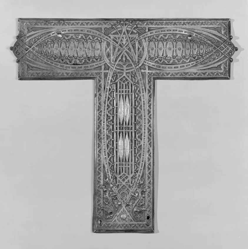 Elevator T-Plate from the Chicago Stock Exchange by Adler & Sullivan, architects; American, 1883-1896