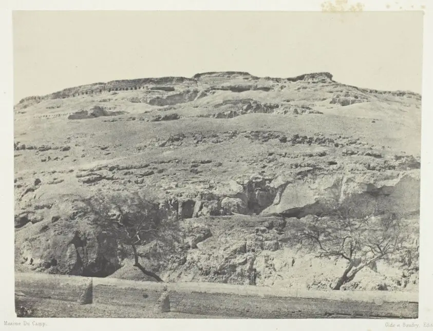 Nécropole de l'Ancienne Lycopolis, Haute-Egypte, plate 12 from the album "Egypte, Nubie, Palestine et Syrie" (1852) by Maxime Du Camp