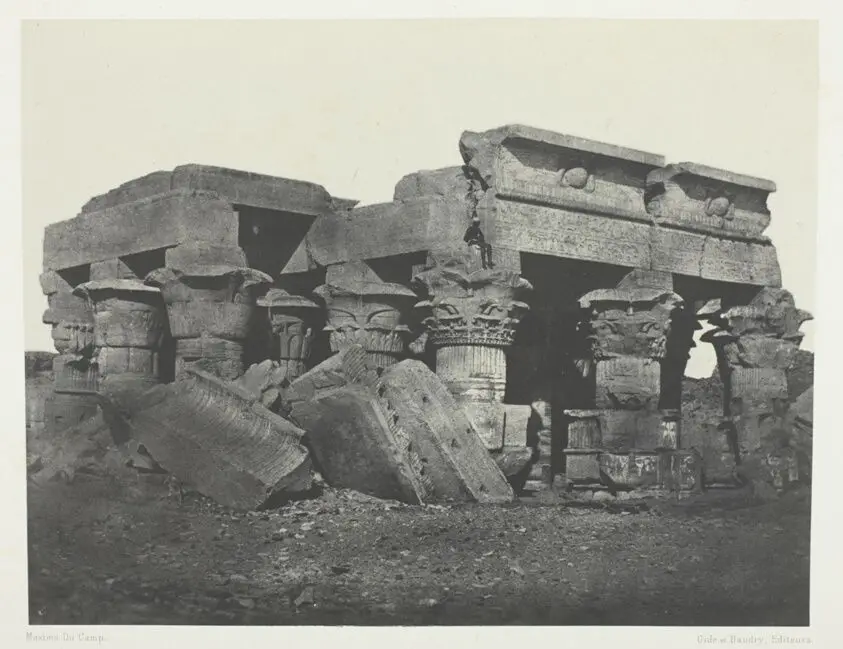 Temple d'Ombos, Haute-Egypte, plate 65 from the album "Egypte, Nubie, Palestine et Syrie" (1852) by Maxime Du Camp