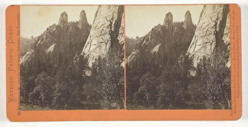 Cathedral Spires, Yosemite, from the series "Watkins' Pacific Coast" by Carleton E. Watkins