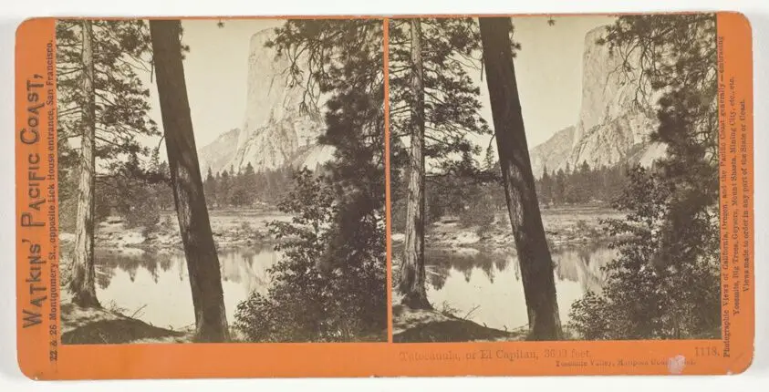 Tutocanula, or El Capitan, 3600 ft., Yosemite Valley, Mariposa County, Cal., No. 1118 from the series "Watkins' Pacific Coast" by Carleton E. Watkins