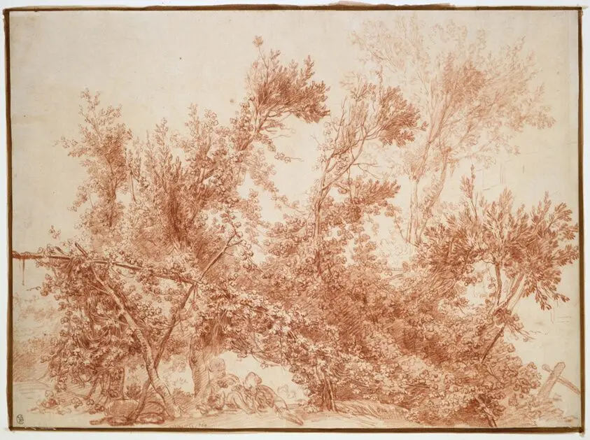 Arbor with Two Children (Le Nid d'Armour) by Jean-Honoré Fragonard