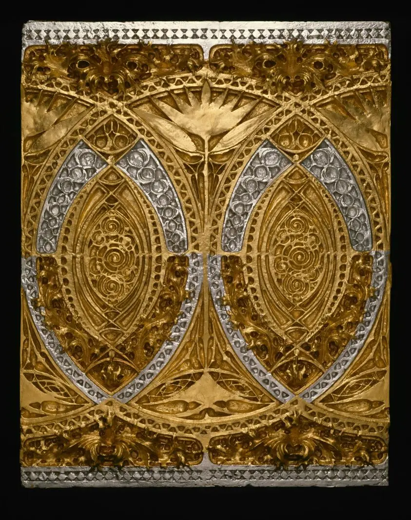 Schiller Theatre Building, Chicago, Illinois: Banquet Room Frieze Panel (Restored) by Adler & Sullivan, Architects