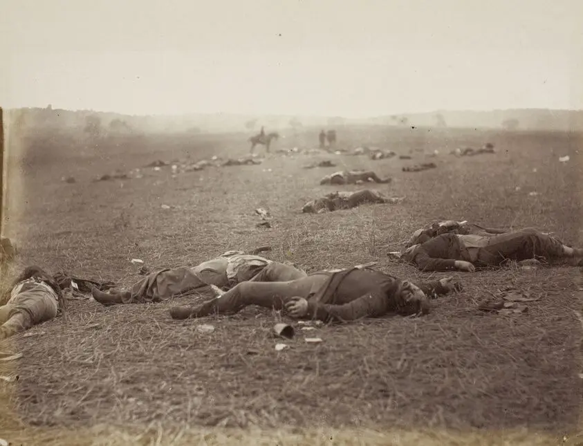 A Harvest of Death, Gettysburg, Pennsylvania by Timothy O'Sullivan
