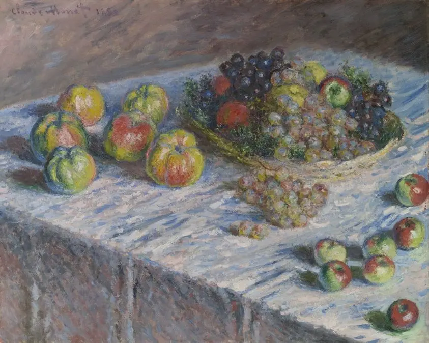 Apples and Grapes by Claude Monet