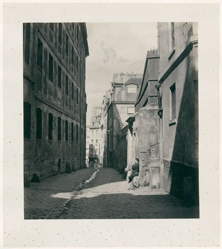 Rue Chartière (impasse Chartière) de la rue de Reims by Charles Marville