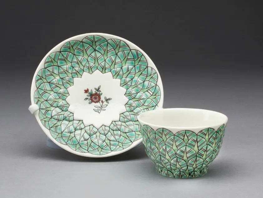 Teabowl and Saucer by Saint-Cloud Porcelain Manufactory