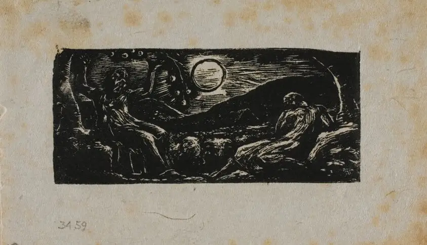 Thenot Under Fruit Tree, from The Pastorals of Virgil by William Blake