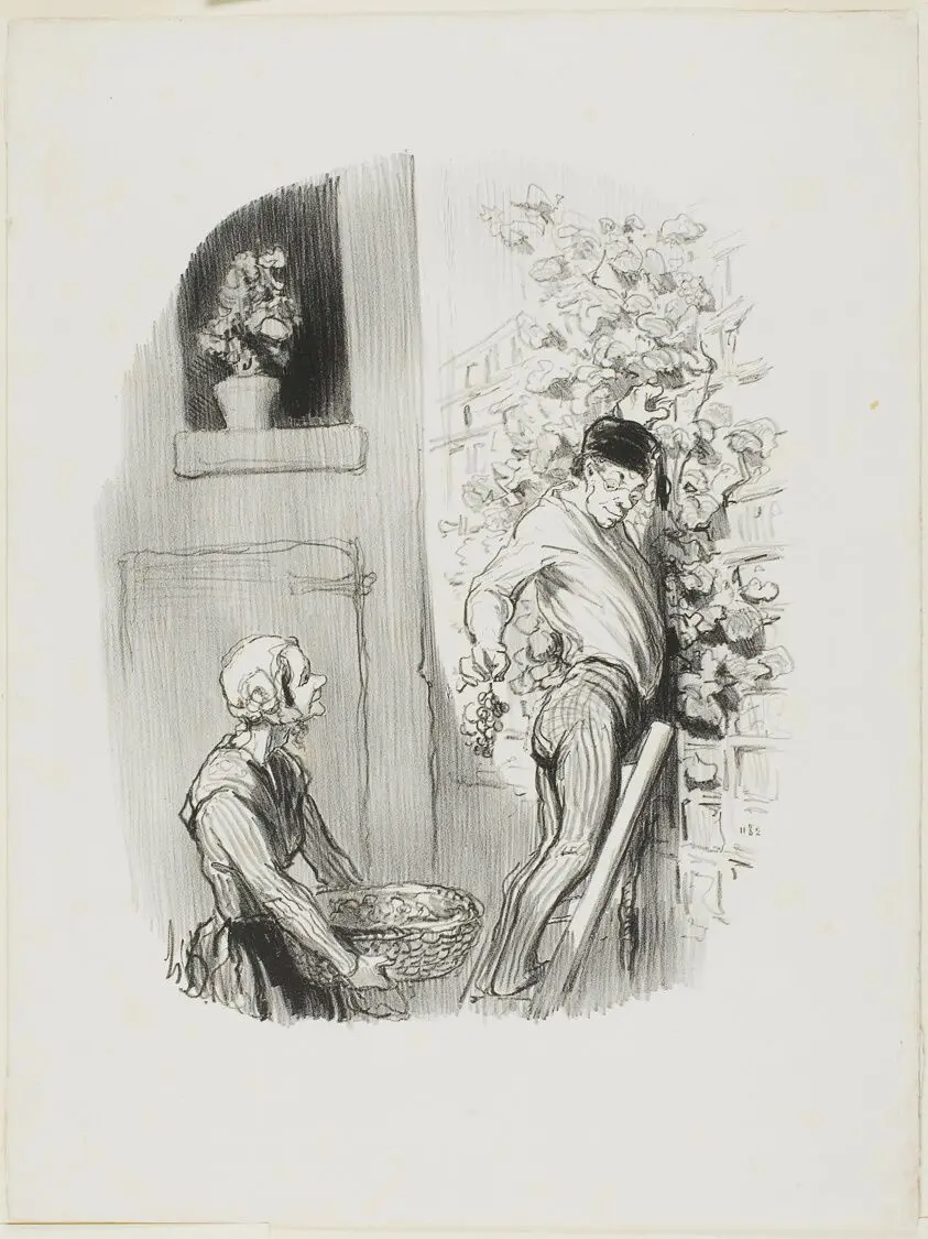 The Grape Gatherer, from Les Bons Bourgeois by Honoré Victorin Daumier