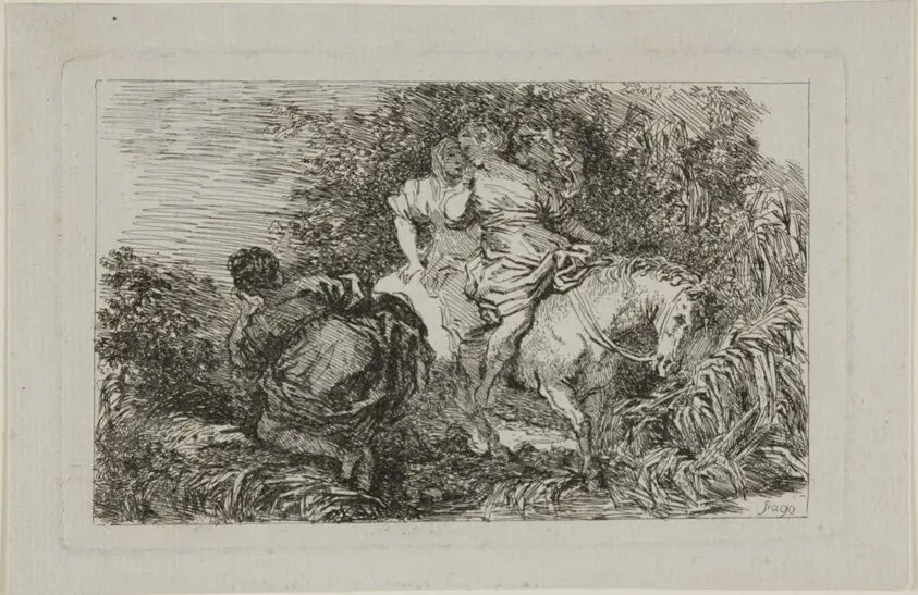 Cloelia and Her Companions by Jean-Honore Fragonard (French, 1732-1806)