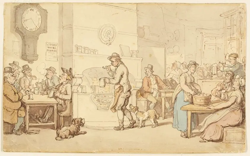 Interior of an Inn by Thomas Rowlandson