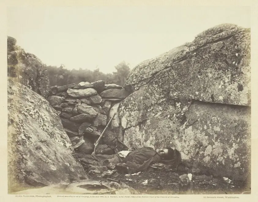 Home of a Rebel Sharpshooter, Gettysburg by Alexander Gardner