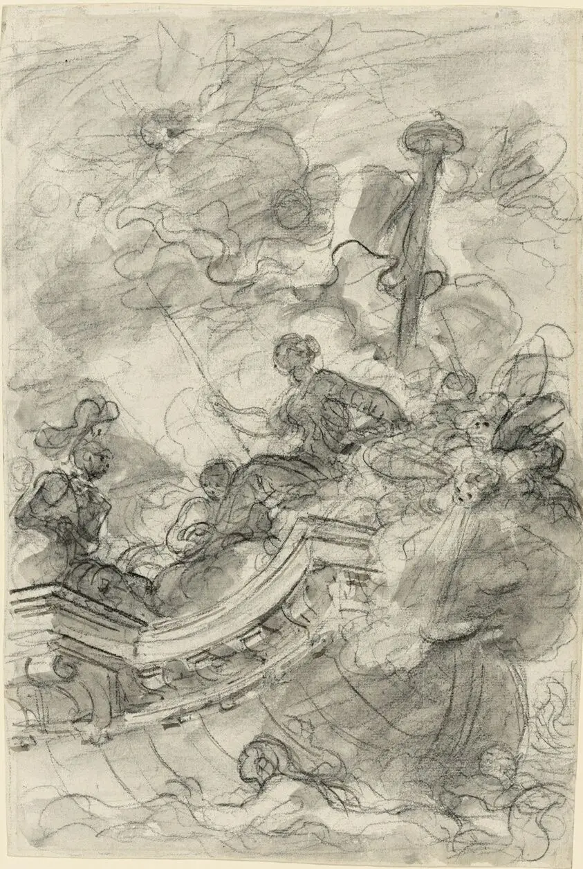 Astolfo Sails off with Andronica and Sofrosina by Jean-Honore Fragonard