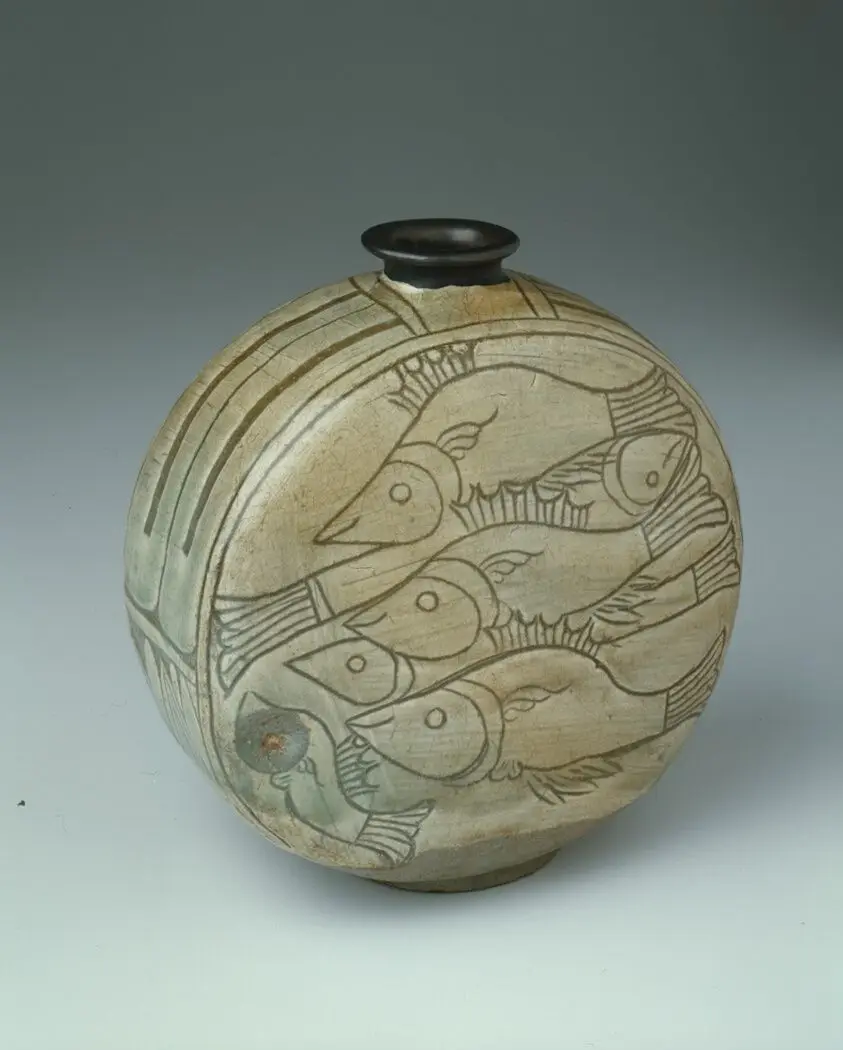 Flask with Fish by Korea