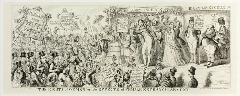 "The Rights of Women" or the Effects of Female Enfranchisement from George Cruikshank's Steel Etchings to The Comic Almanacks: 1835-1853 by George Cruikshank (English, 1792-1878)