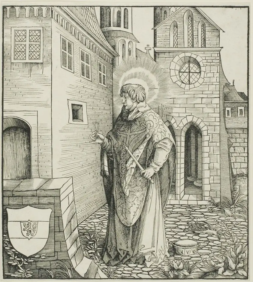 Saint Ferreolus, from Saints Connected with the House of Habsburg by Leonhard Beck (German, c. 1480-1542)