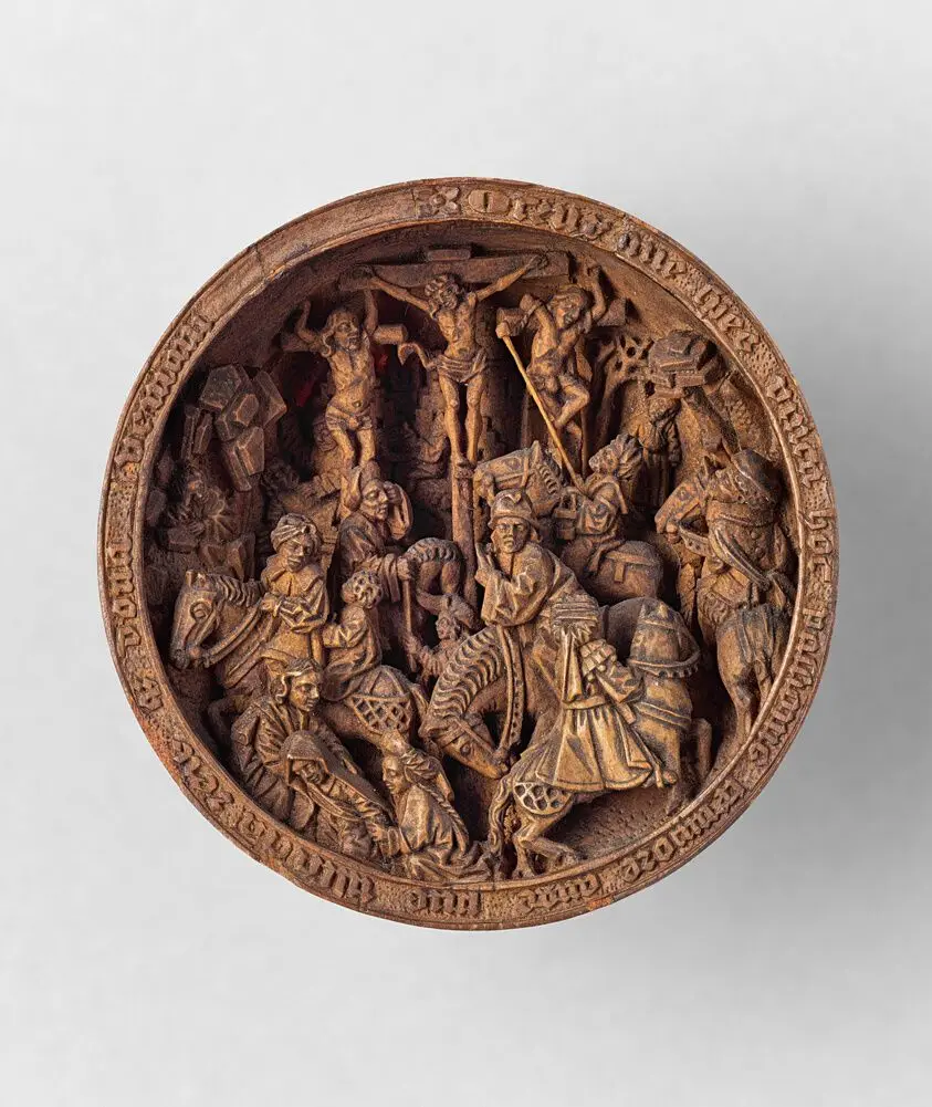 Crucifixion Relief from a Rosary Bead by Flemish