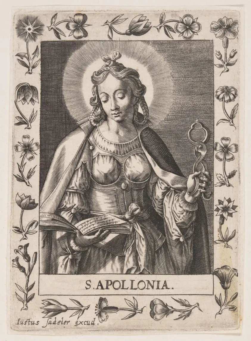 Saint Apollonia by Justus Sadeler