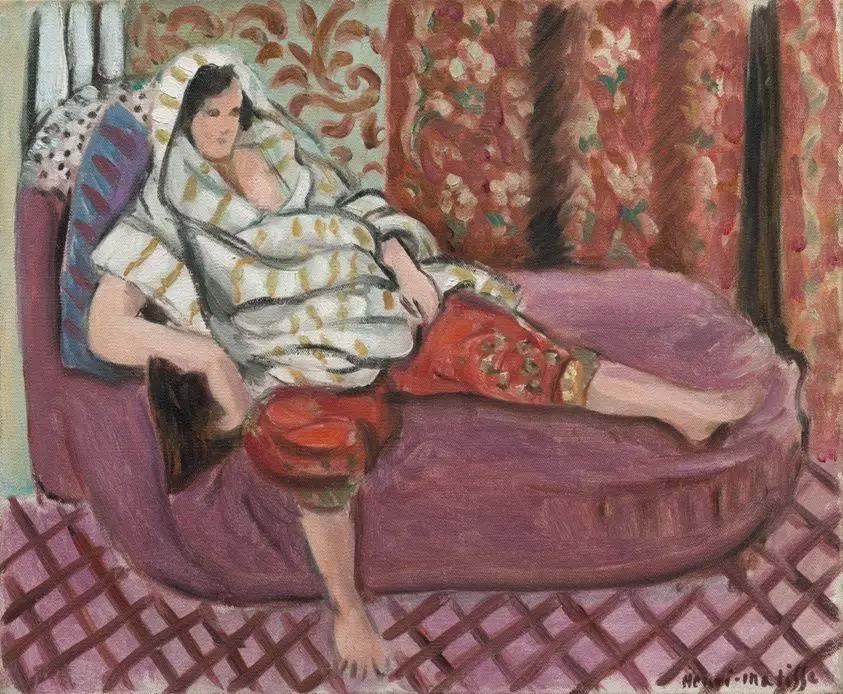 Woman on Rose Divan by Henri Matisse