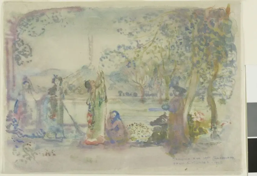 Scene on a Lake in the Morning by Charles Conder