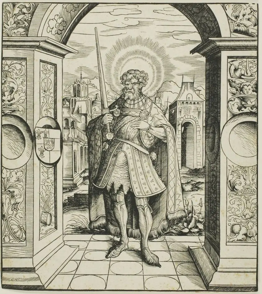 Saint Rolandus, from Saints Connected with the House of Habsburg by Leonhard Beck (German, c. 1480-1542)