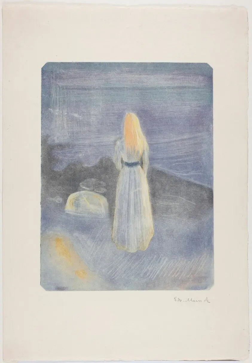 Young Woman on the Beach by Edvard Munch