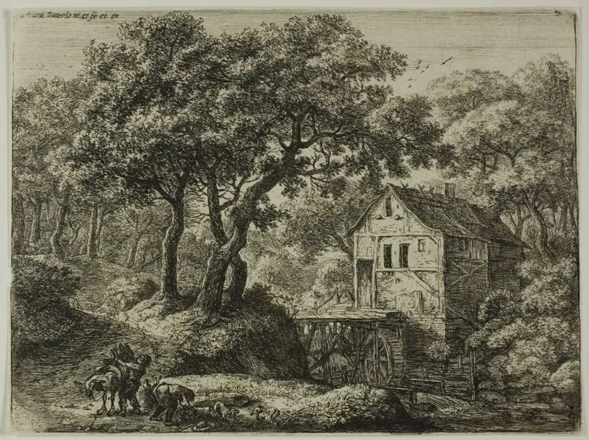 The Mill in the Woods by Anthonie Waterloo