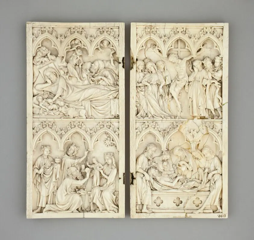 Diptych with Scenes from the Life of Christ by French; Paris