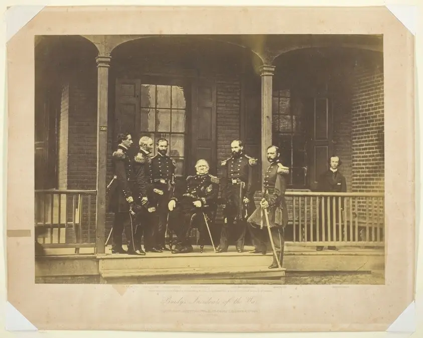 Lieutenant General Scott, General-in-Chief, U.S. Army and Staff by Mathew B. Brady