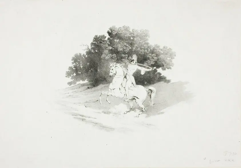 Trumpeter on Horseback by Bernard Gaillot