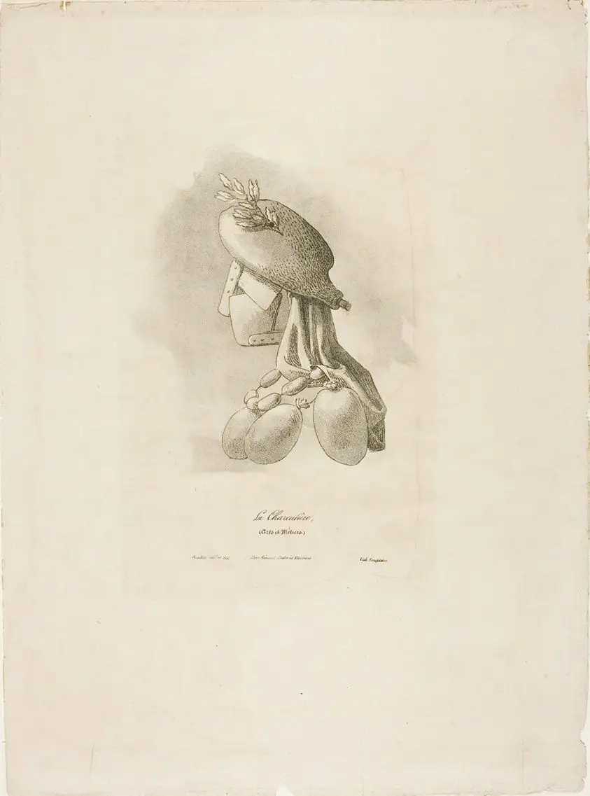 The Butcher-Woman, from Arts et Métiers by Bernard Gaillot (French, 1780-1847)