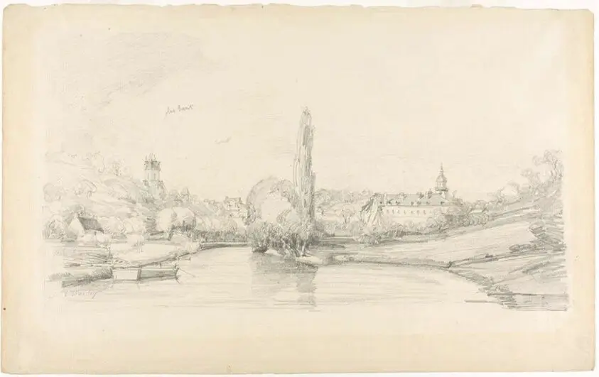 Canal Scene Near Brussels by Eugène Louis Boudin