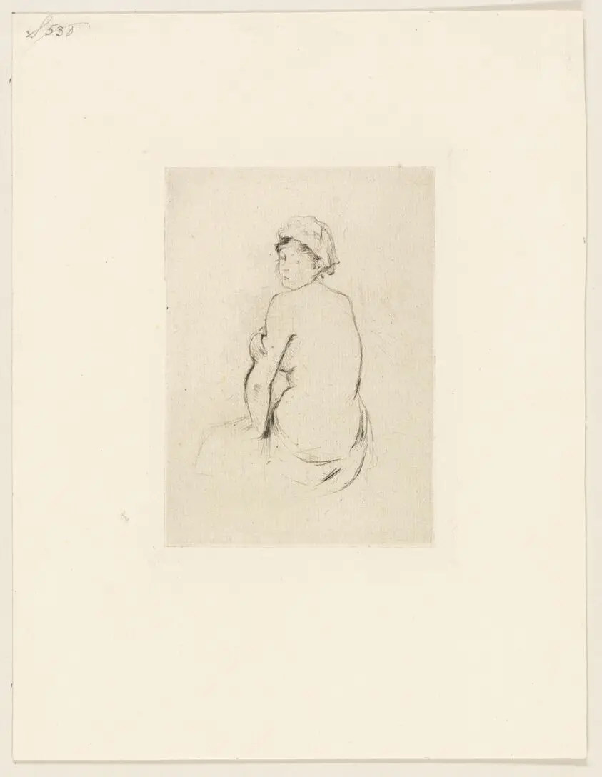 Nude Seen from Behind by Berthe Morisot (French, 1841-1895)