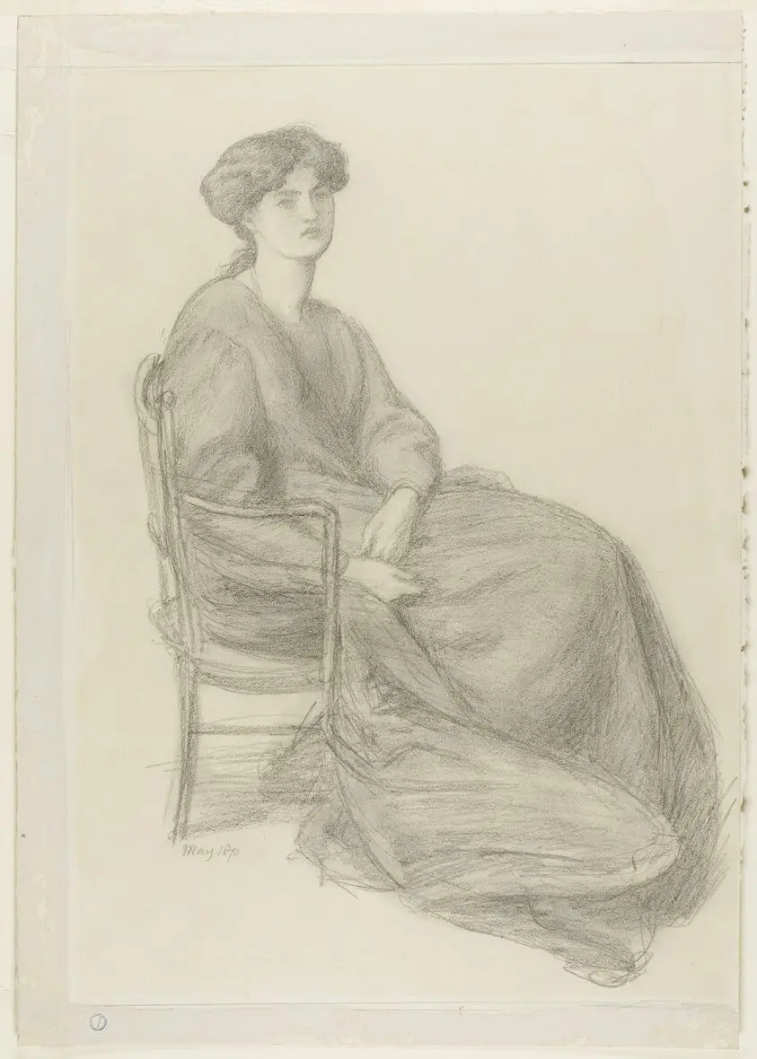 Mrs. William Morris Seated in Chair by Dante Gabriel Rossetti