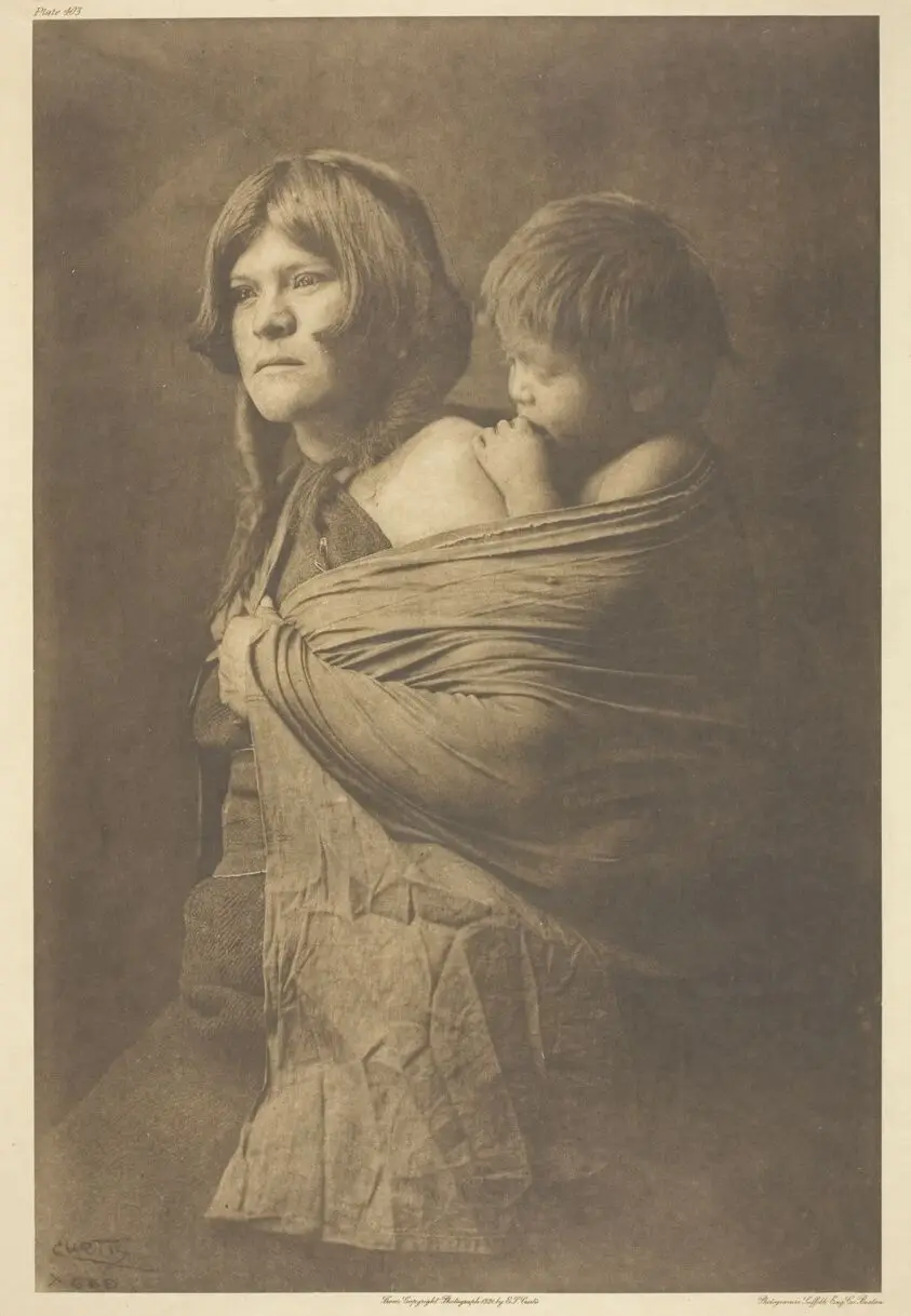 A Hopi Mother by Edward S. Curtis