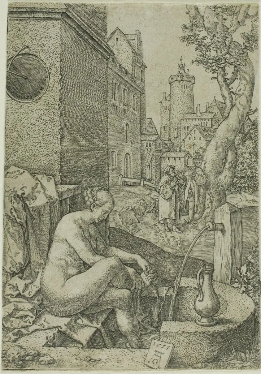 Susanna Surprised by the Elders, from The Story of Susanna by Heinrich Aldegrever